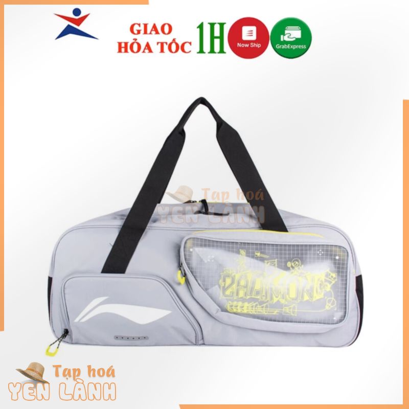 túi vuông cầu lông li ning ABJU015 nhiều ngăn chứa đựng vợt cầu lông vợt tenis,giày có ngăn chứa tiện ích