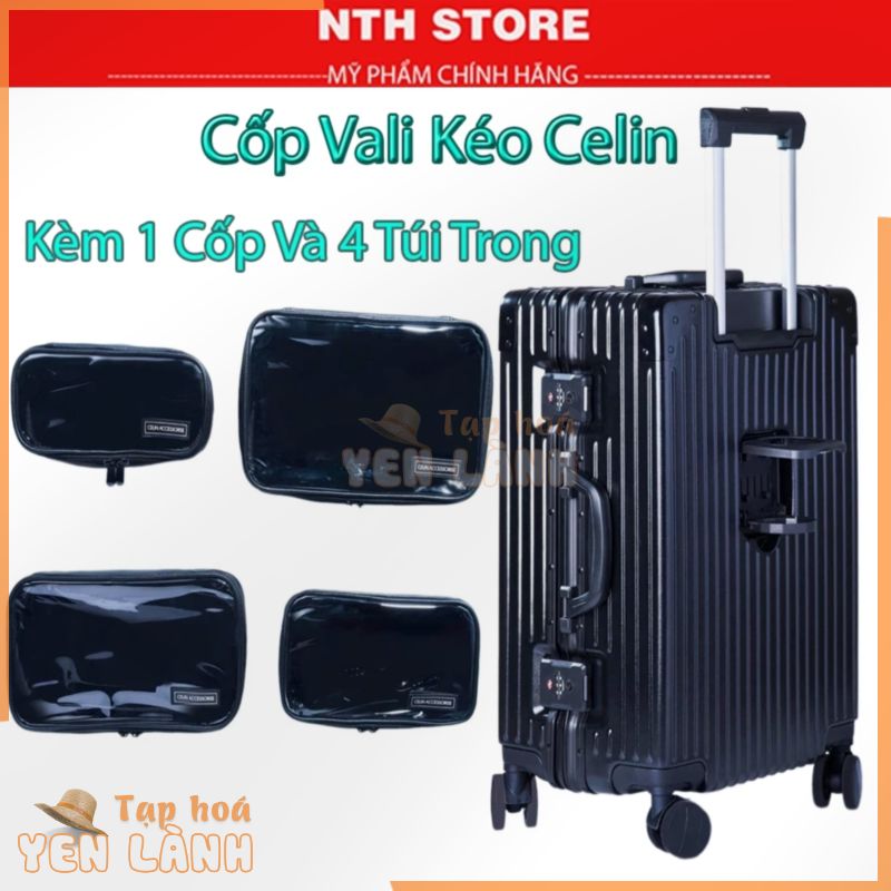 Cốp Kéo Vali Celin + Set 4 Túi PVC Siêu Tiện Lợi Chính Hãng