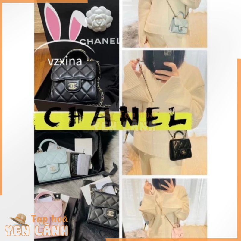 Túi đeo vai Woc tay cầm mini mới của Chanel 22P mới