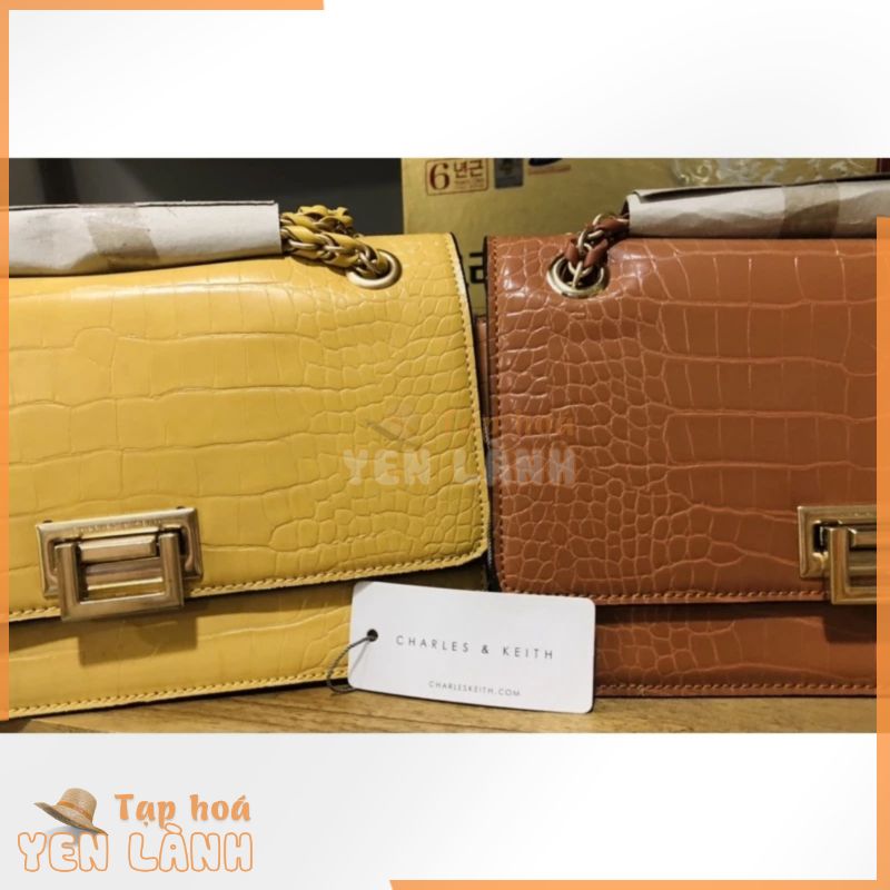 [NO BOX]Túi xách nữ đeo chéo CHARLES & KEITH vân da rắn hàng đẹp (còn TAG) HOT 2022 (ảnh và video thật)