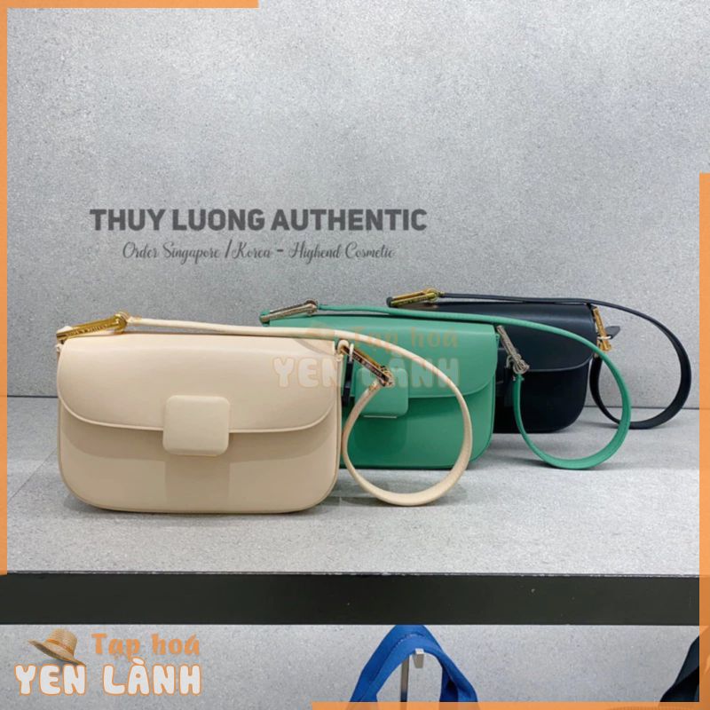 Túi xách Charles and Keith x Krystal Jung màu xanh lá, cam, trắng, đen, hồng tím