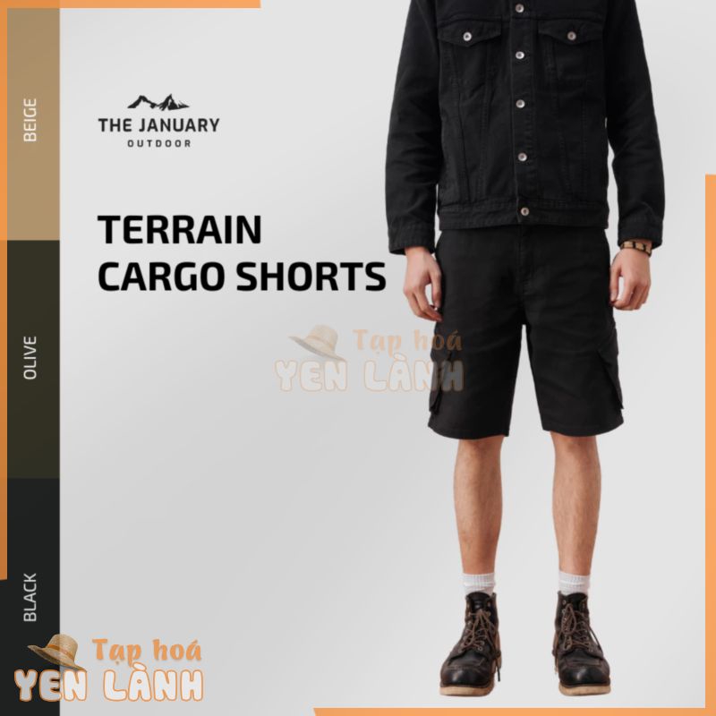 Quần shorts cargo nam TJO quần đùi túi hộp may chéo cách điệu năng động TERRAIN CARGO SHORTS TJO3SS6