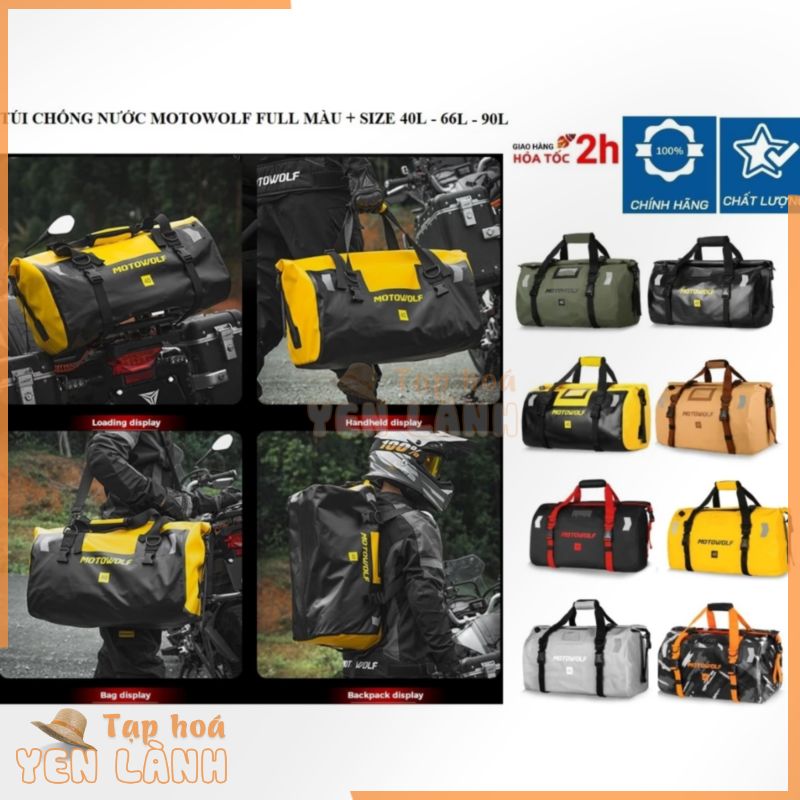 Túi chống nước MOTOWOLF MDL0717 – túi chống thấm nước tuyệt đối- Full Màu- full size 40L-66L-90L