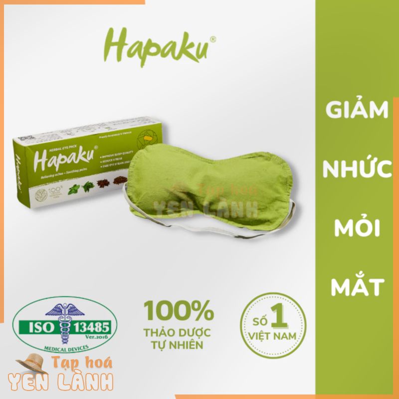 Túi Chườm Mắt Thảo Dược HAPAKU, Chườm Nóng Lạnh Thư Giãn, Giảm Mỏi, Đỡ Đau Đầu, Giảm Quầng Thâm Mắt