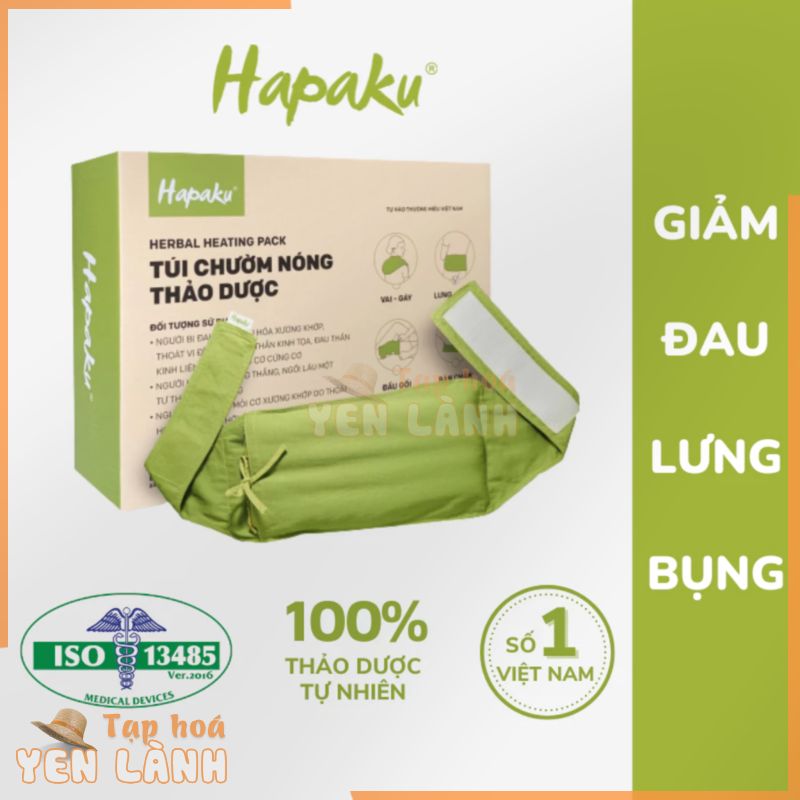 Túi Chườm Thảo Dược HAPAKU Chườm Nóng Giảm Đau Lưng Hông Làm Nóng Bằng Lò Vi Sóng