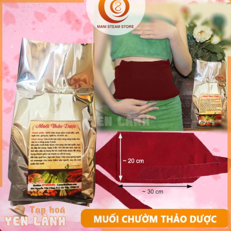 Set 2 kg Muối Thảo Dược Chườm Nóng Giảm Eo Cho Mẹ Sau Sinh | TẶNG 1 ĐAI ĐỰNG MUỐI – shop Bà Điểm