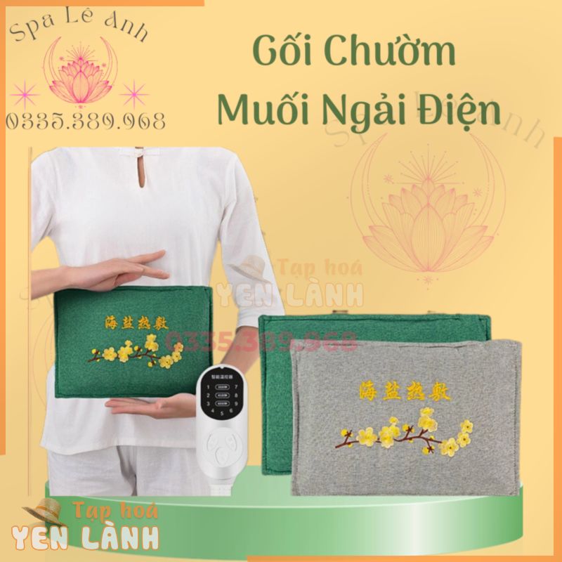 Túi chườm muối ngải điện | Túi chườm thảo dược làm nóng bằng điện | Gối chườm ngải thảo dược