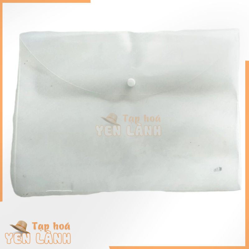 Túi khuy trắng/ clear bag trắng / túi đựng bài kiểm tra / file đựng tài liệu trắng tinh dầy đẹp có thể in mua về in lên