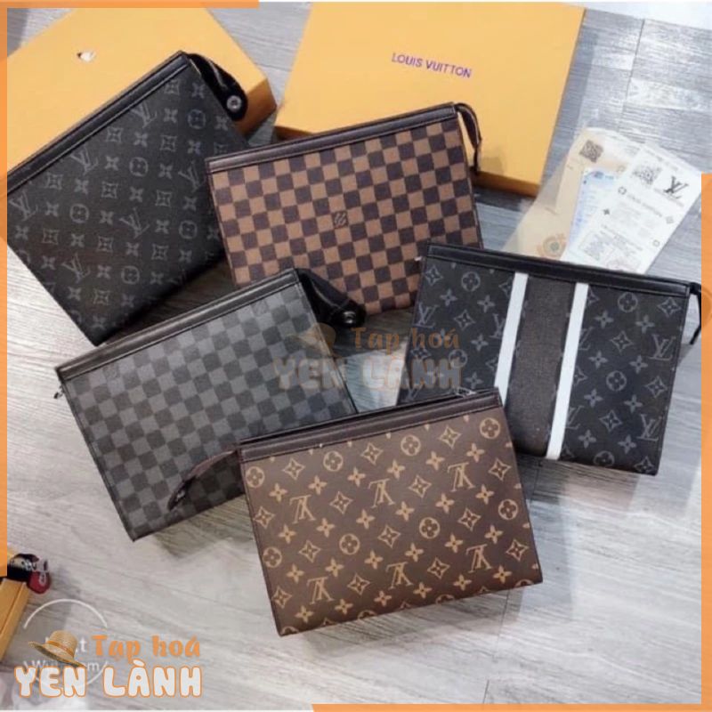 [Mã SKAMLTSM9 giảm 10% đơn 99K] Túi clutch cầm tay nam nữ Lv Super fullbox size 27