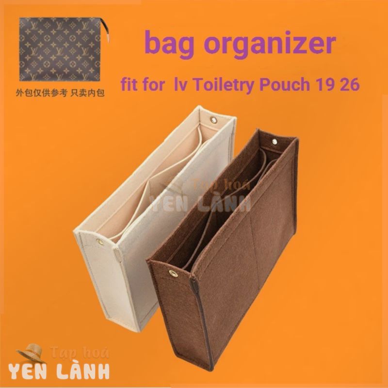 Lót túi giữ form lv Clutch Toiletry Pouch 15 19 26 bag organiser insert Túi xách Trọn gói Túi mật Gói thu thập Túi dọn dẹp