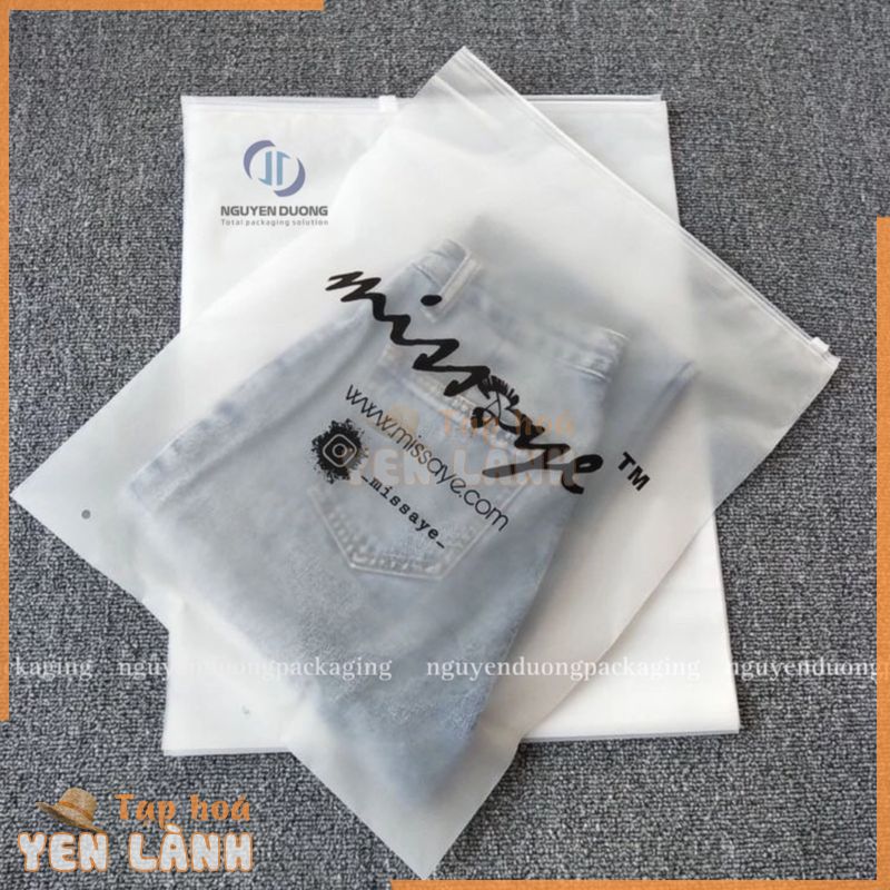 (1kg) Túi Zip Khoá Nhựa Mờ Không In Đựng Quần Áo – Có lỗ thông hơi