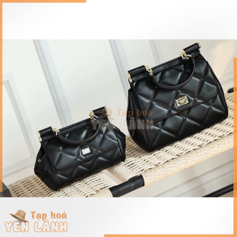 Túi DG size 20-26cm da lambskin trần trám fullbox