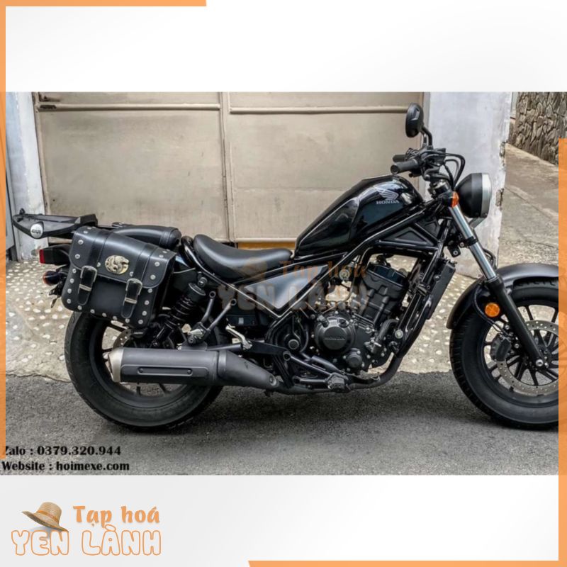 Cặp Túi Da Treo Hông Xe Honda Rebel 300-500 Đại Bàng 31cm