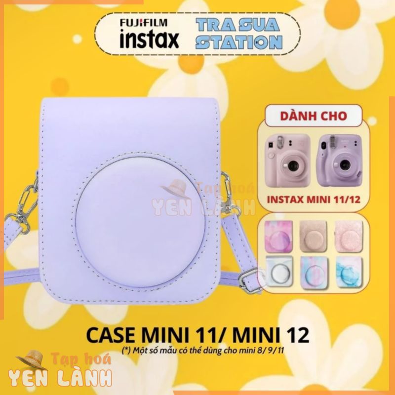 Bao da bảo vệ máy chụp ảnh lấy liền instax Mini 12/ Mini 11 – Case túi đựng máy chụp ảnh instax Mini 12/ Mini 11 Trơn