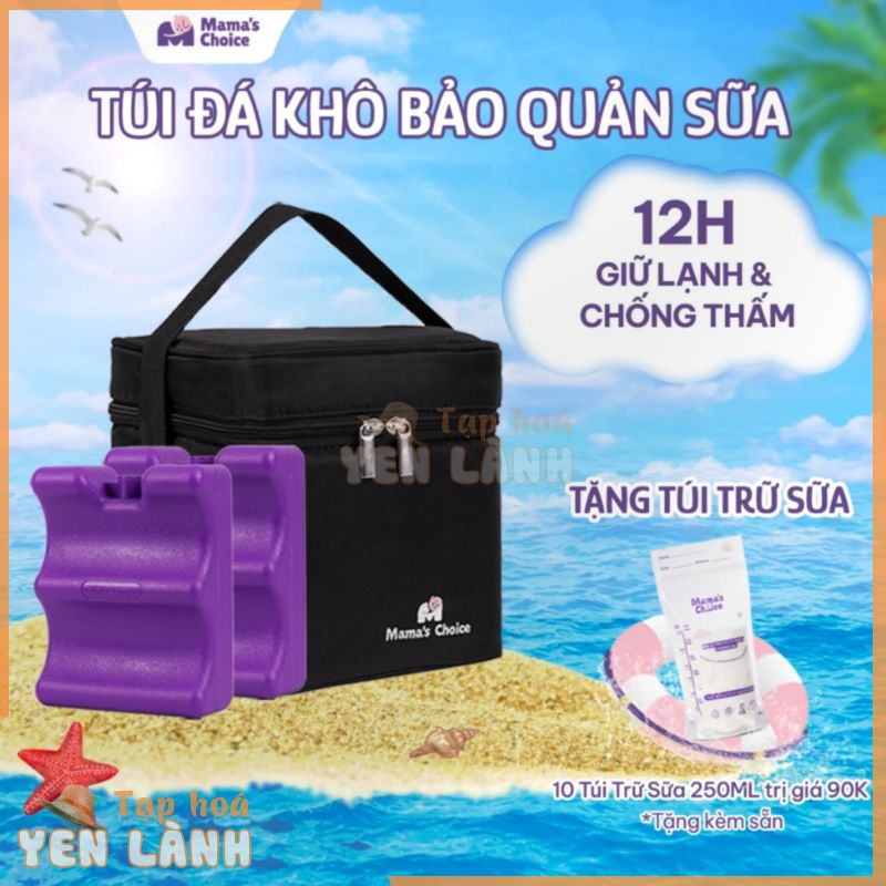 Túi Đá Khô Trữ Sữa Mama’s Choice, Bảo Quản Lạnh Sữa Mẹ Đến 14 Giờ, Giữ Nhiệt Bình Sữa, Đựng và Giữ Ấm Đồ Ăn Cho Mẹ & Bé