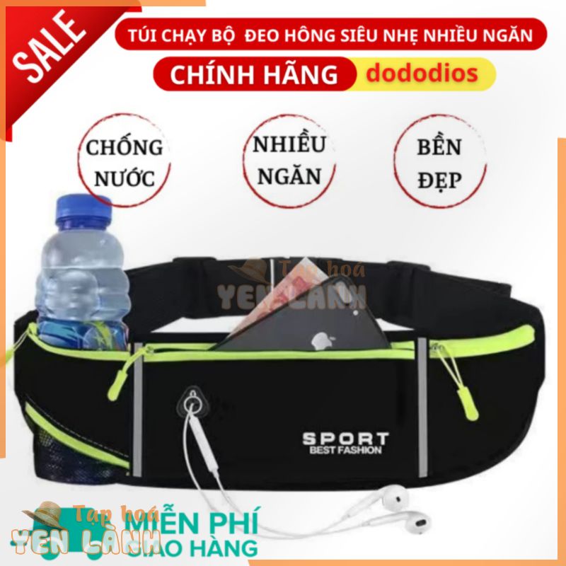 Túi Đeo Bụng Chạy Bộ dododios Chống Nước, Túi Đeo Hông Đựng Điện Thoại Có Ngăn Để Chai Nước Tập Thể Dục Mã CB2