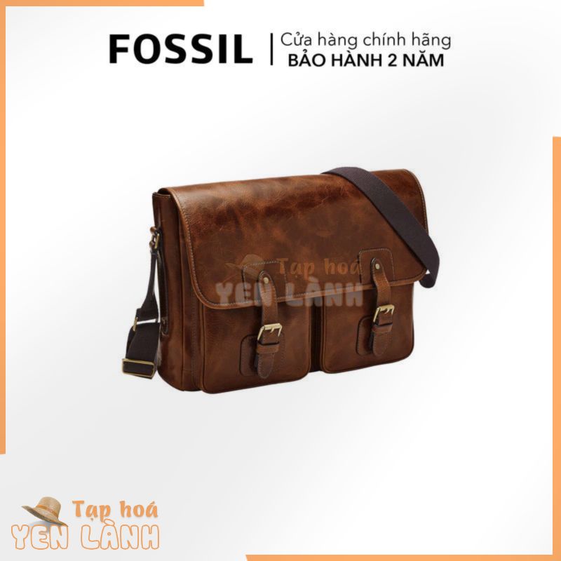 Túi đeo chéo nam da thật Fossil màu xanh láville MBG9560222 – màu cognac