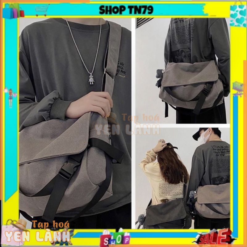 [Mã 6MINI2 giảm 30K đơn 99K] Túi tote đeo chéo nam nữ vải canvas phong cách ulzzang unisex giá rẻ đi học đi chơi CV108