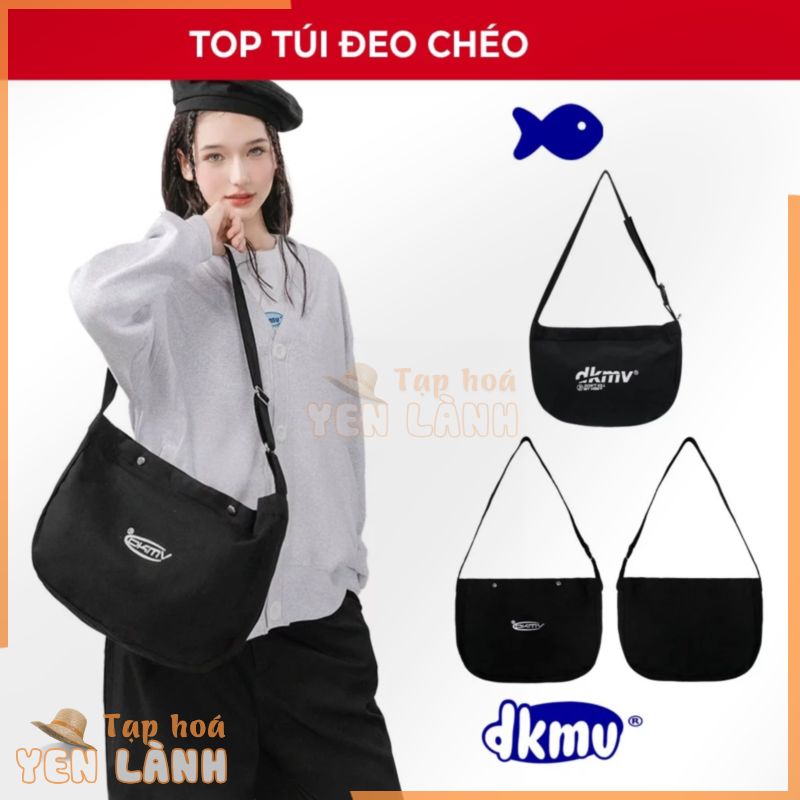 Túi đeo chéo Logo DKMV Black Logo Canvas Bag| K-B02 & KB30