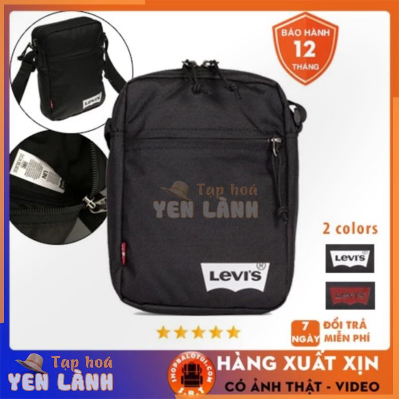 Túi đeo chéo Levis New Basic Mini Crossbody Solid Bag, Túi đeo chéo unisex nam nữ hàn quốc đi chơi học màu đen giá rẻ