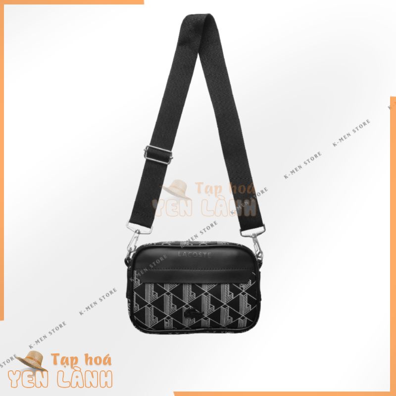 Túi bao tử đeo chéo unisex nam nữ LCTE Monogram printbag màu đen chất liệu si cao cấp form hãng size 22