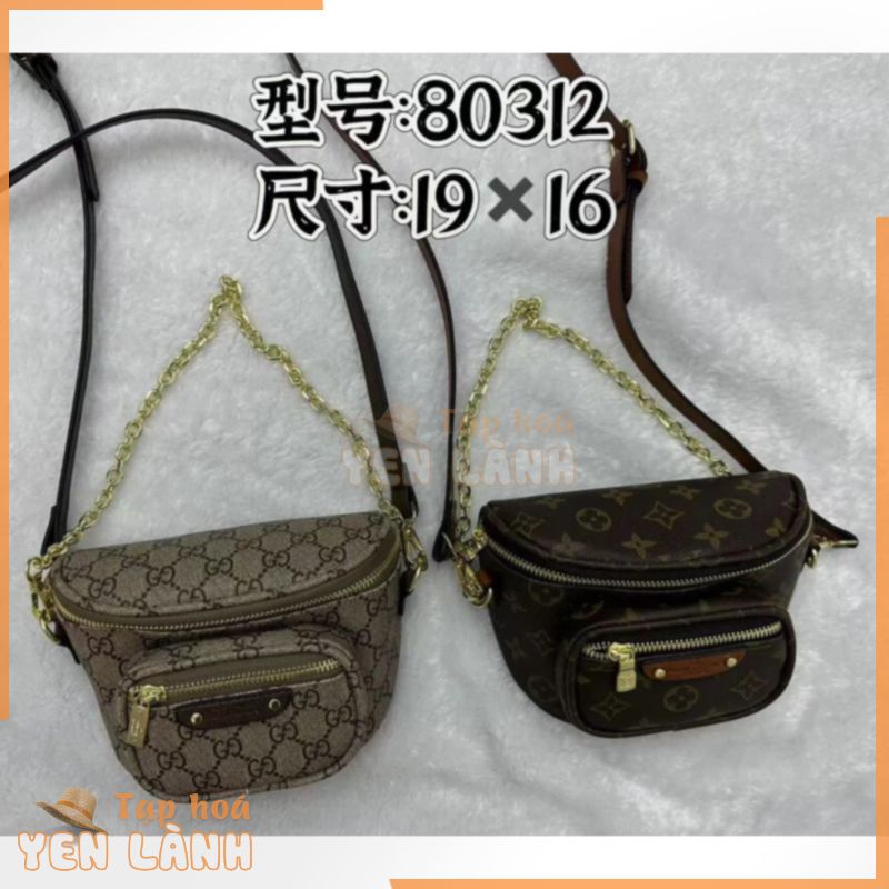 [Chất lượng cao] Túi cao cấp Gucci/ Lv Túi da PVC Túi đeo chéo chống mài mòn thực tế Túi đeo chéo thể thao thông thường