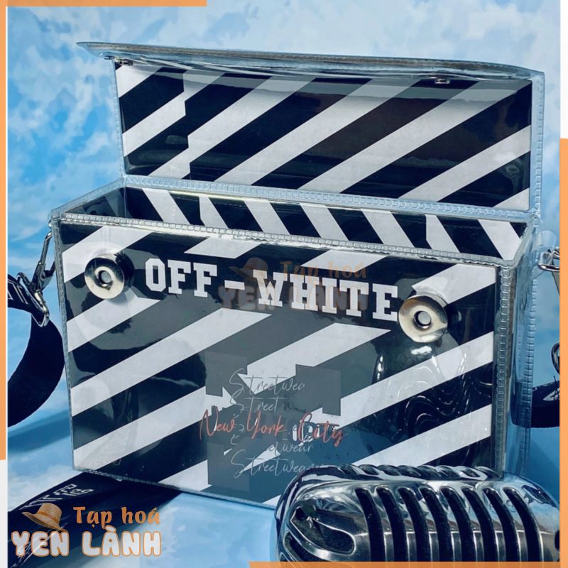 #tuicustom off white, Túi Đeo Chéo nam nữ, Thời Trang Đường Phố 2023