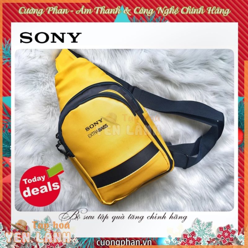 Túi Chéo Vai Sony Extra Bass Màu Vàng – Bộ Sưu Tập Quà Tặng Từ Sony – Hàng Chính Hãng