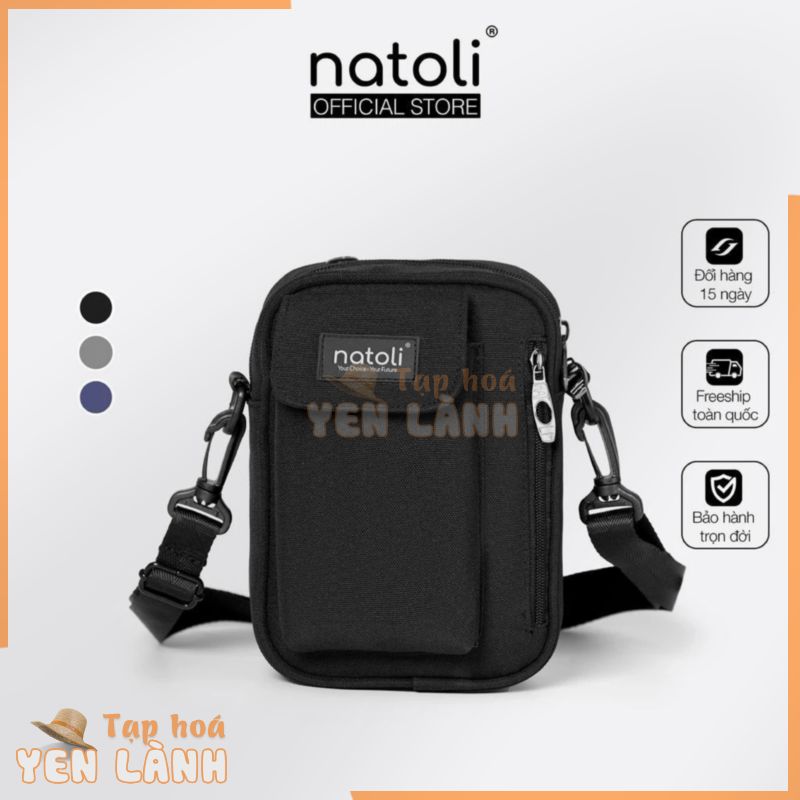 Túi đeo chéo nam nữ thương hiệu NATOLI chất vải canvas đi học đi chơi nhỏ gọn – Street Crossbag T1