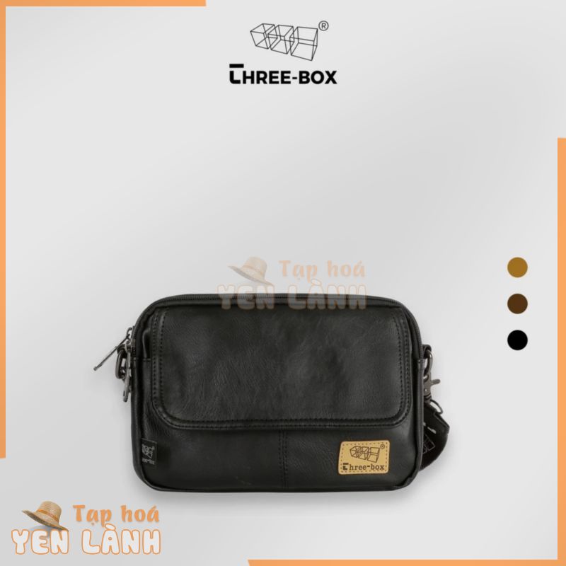 Túi đeo chéo da mini THREE-BOX BRAND ® nhiều ngăn đa năng, chống nước – DORE MINI BAG