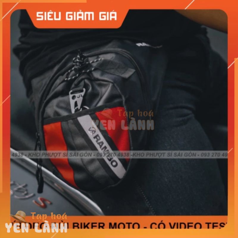 HOT- Túi đeo chéo đùi đựng các thứ linh tinh cho Biker – Túi đeo đùi RAMBO như form DAINESE tiện dụng