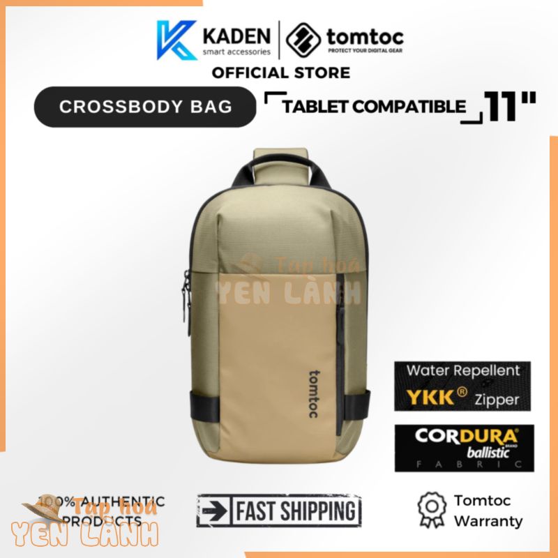 Túi Đeo Tomtoc USA Crossbody EDC Sling Bag 11inch-A54A1K1- Khaki – Hàng Chính Hãng