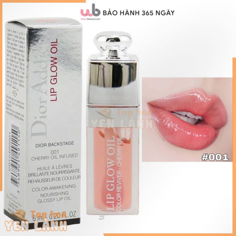 Son Dưỡng Dior 001 Lips Oil Pink,màu hồng nhạt,dịu dàng,Full Box Túi + Hộp,Son có mùi thơm nhẹ,Tặng kèm quà xịn sò.