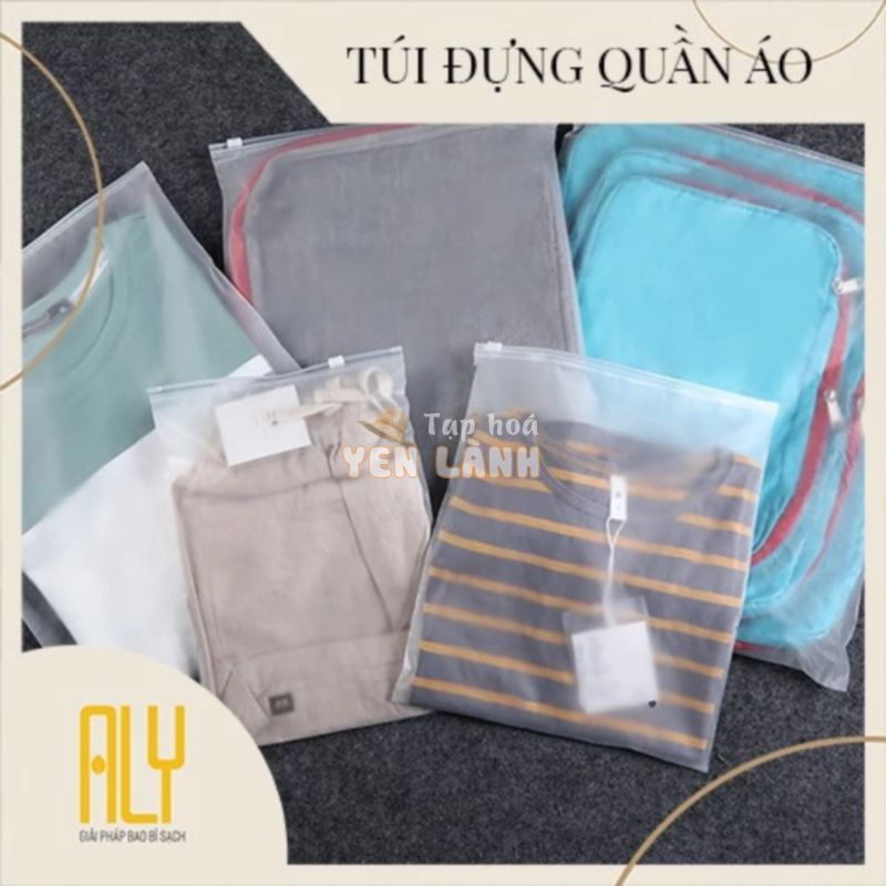 Túi đựng áo thun Combo 50, túi đựng quần áo shop, túi zip đựng quần áo size 25×35