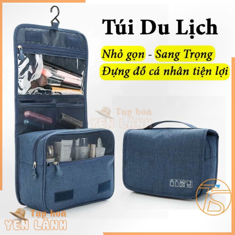 Túi du lịch đựng đồ cá nhân, mỹ phẩm, bàn chải đánh răng, chống thấm nước tiện lợi – Túi lưu trữ kèm móc