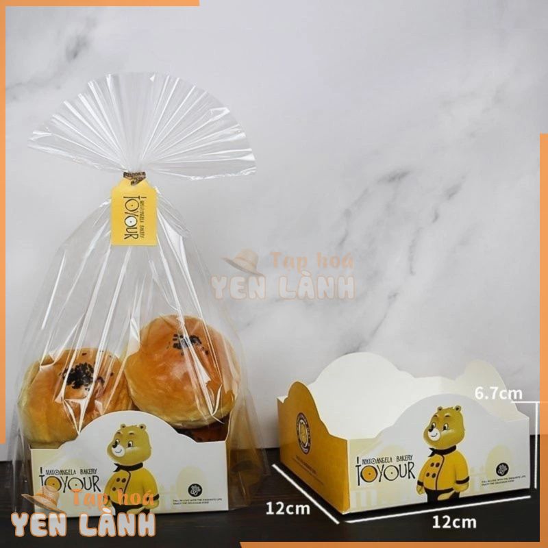 Túi đựng bánh quy/ túi đựng quà/ đựng bánh kẹo- 100c/ 50c ( set gồm túi nilon, hộp giấy, dây buộc kẽm, tag trang trí)