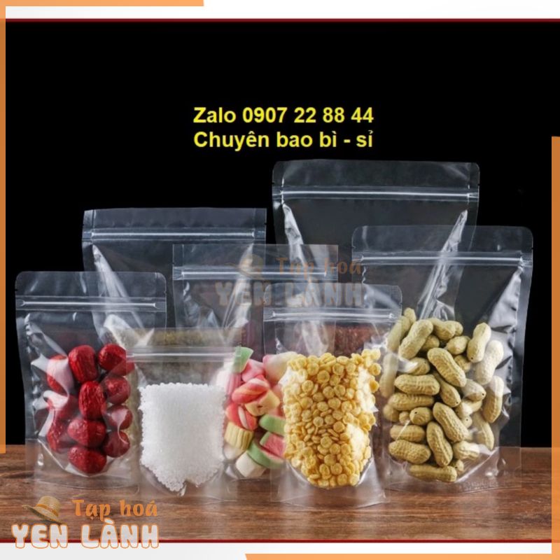 [ZIP TRONG] 1KG TÚI ZIP 2 MẶT TRONG SUỐT