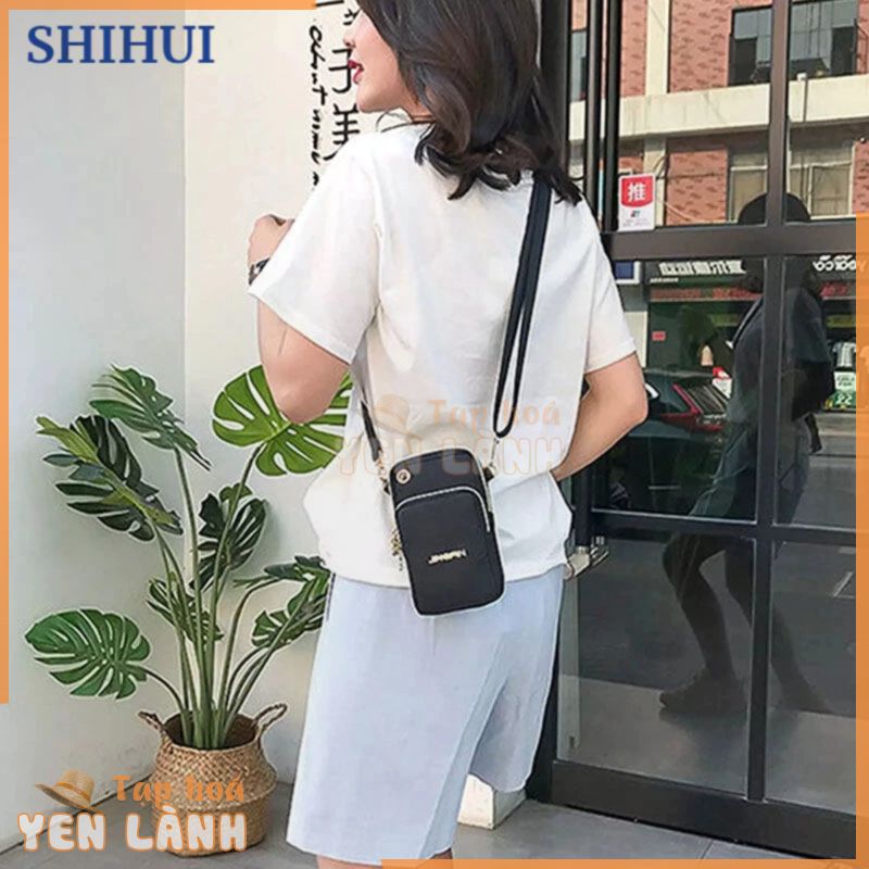 SHIHUI [Pick Up within 3-5 days] Túi Đựng Điện Thoại / Tiền Xu / Điện Thoại Bằng Vải nylon Nhẹ Thời Trang