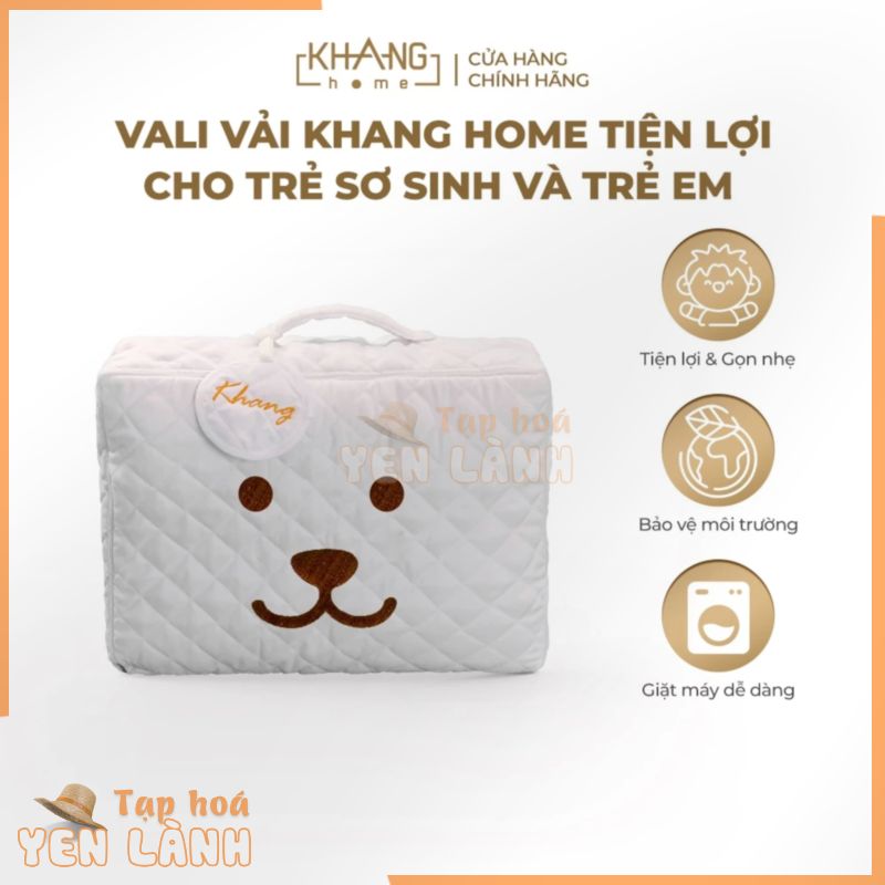 Vali Vải Khang Home Tiện Lợi Cho Trẻ Sơ Sinh Và Trẻ Em đựng đồ như quần áo, nệm gối, tả sữa cho bé khi đi du lịch