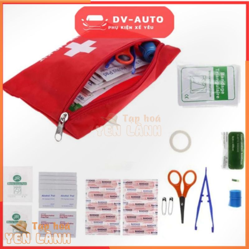 Túi đựng đồ y tế MINI FIRST AID KIT. Dụng cụ cá nhân sơ cứu tiện lợi by DV AUTO