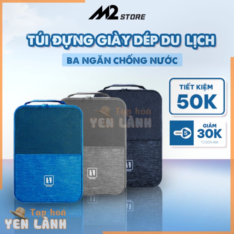 TÚI ĐỰNG GIÀY DÉP DU LỊCH, THỂ THAO TIỆN DỤNG 3 NGĂN CHỐNG NƯỚC XIMO TDG04