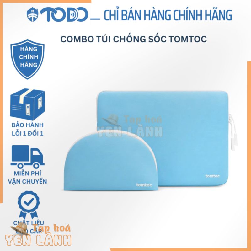 Túi bảo vệ túi chống sốc TOMTOC túi đựng Laptop Macbook Air Pro 13 inch A27 màu hồng xanh Chính hãng bảo hành 12 tháng