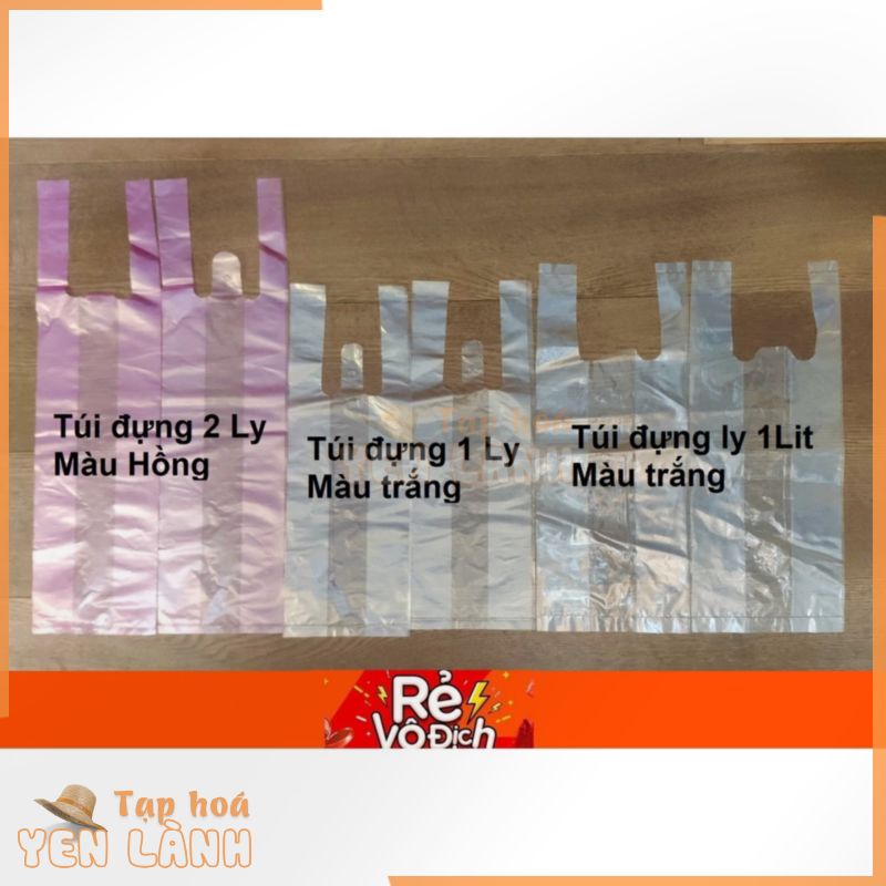 Sỉ 1kg Túi Nilong Đựng Ly Trà Sữa Các Loại, Túi Đựng Ly 1 Lít, Túi Nilong Đựng Ly Nước Mía Khổng Lồ