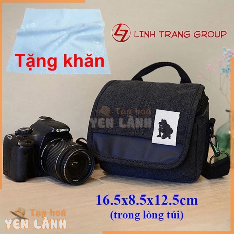 Túi đựng máy ảnh thời trang, tặng khăn lau lens – Oz147