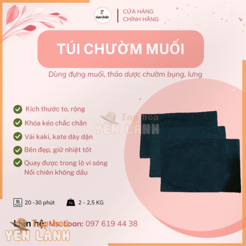 Túi đựng muối chườm bụng, quấn muối giảm eo cho mẹ sau sinh (bỏ sỉ từ 5c ) BỀN GIỮ NHIỆT