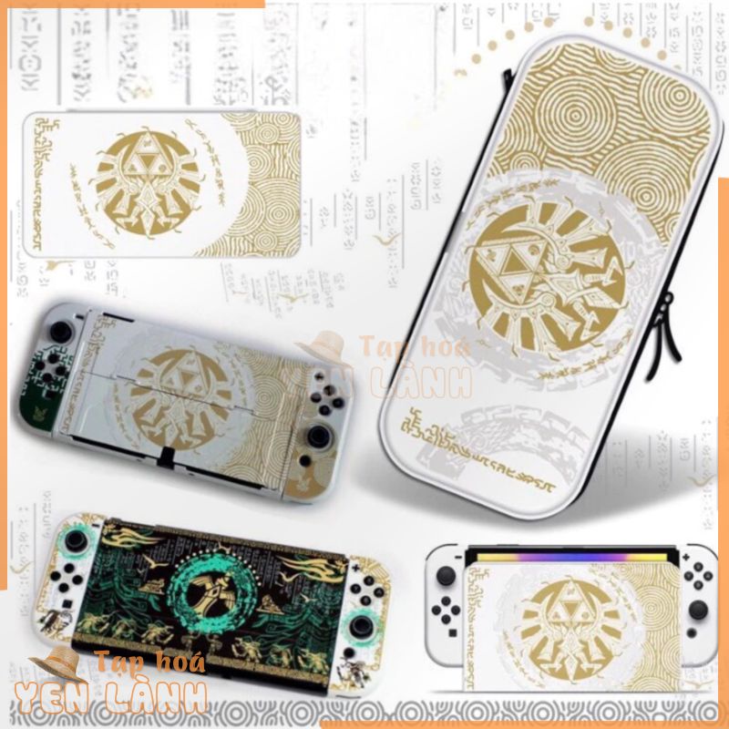 Full Set Phụ Kiện Zelda Nintendo Switch Phiên Bản Mới ( Case , Ốp Lưng , Túi , Hộp Đựng Thẻ Game )