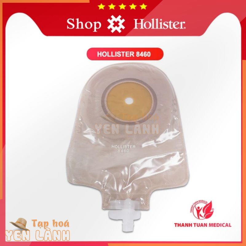 Túi Chứa Nước Tiểu Một Mảnh Đế Bằng Hollister 8460 – Túi Đựng Nước Tiểu Hậu Môn Nhân Tạo Niệu Đạo Bàng Quang | USA-Mỹ