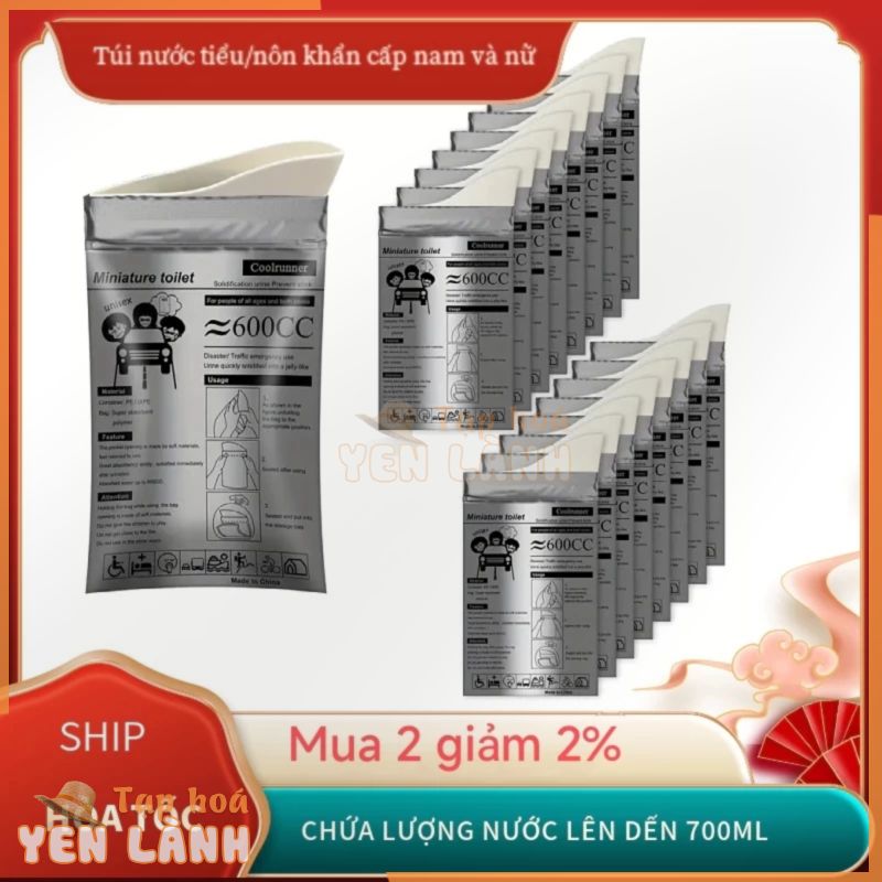 Túi đựng nước tiểu/ nôn ói khẩn cấp dùng trên xe chứa 700 ml nước