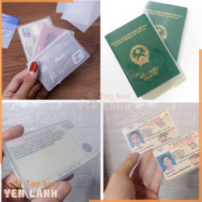 [XÃ KHO] MIẾNG BỌC HỘ CHIẾU, PASSPORT – TÚI ĐỰNG ATM, CARD VISIT. CMND CÓ NẮP, DÀY, TRONG SUỐT [HCM]