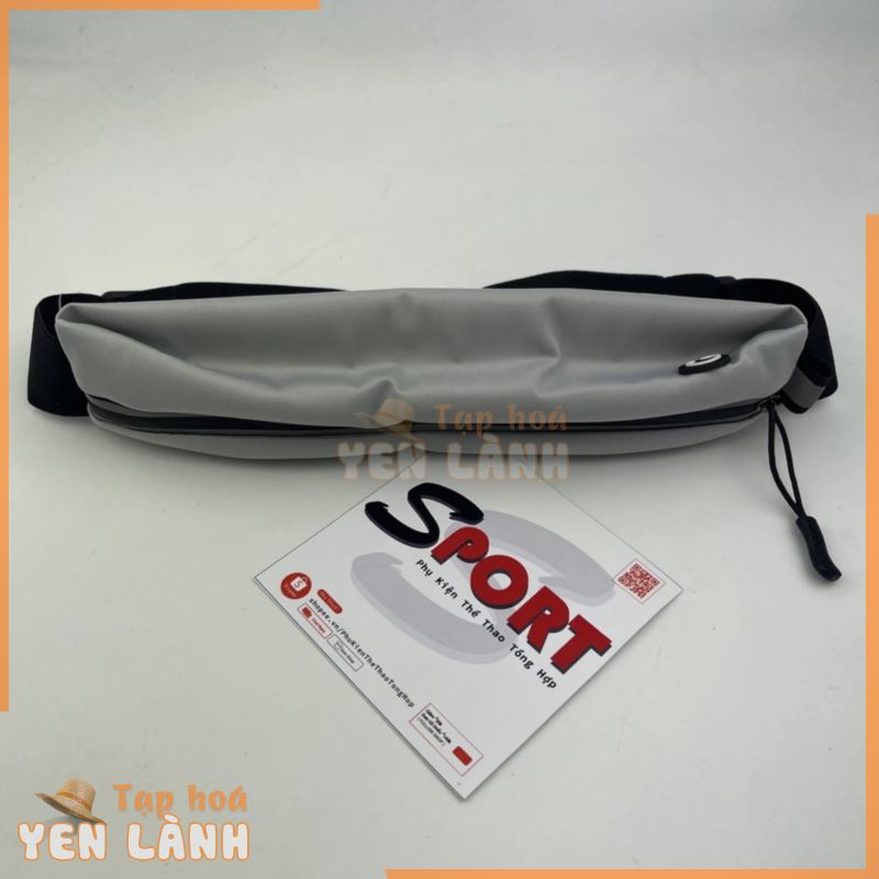 【SALE OFF】Túi Đeo Chéo, Túi Đựng Phone Có Lỗ Tai Nghe Nam,Nữ – Màu Xám | Simple Running Waist Bag, Phone Bag